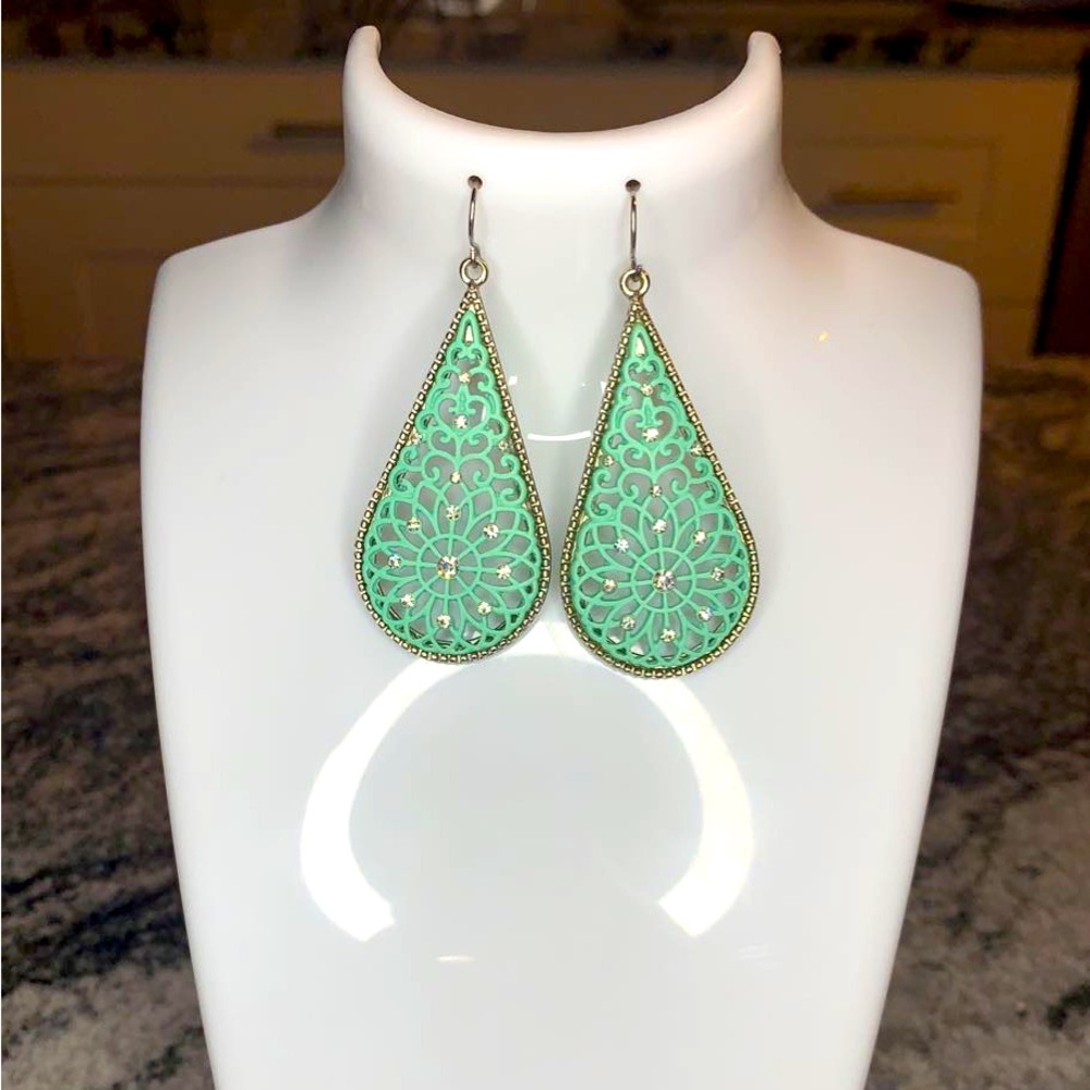 Teel blue earrings